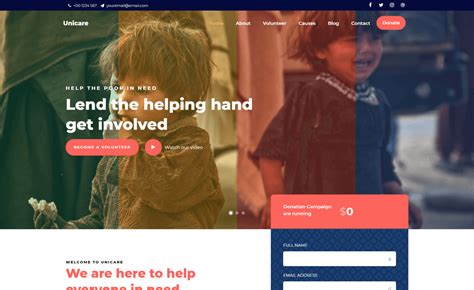 free charity website templates download|GiveHope – Free Bootstrap 4 HTML5 Charity Website .